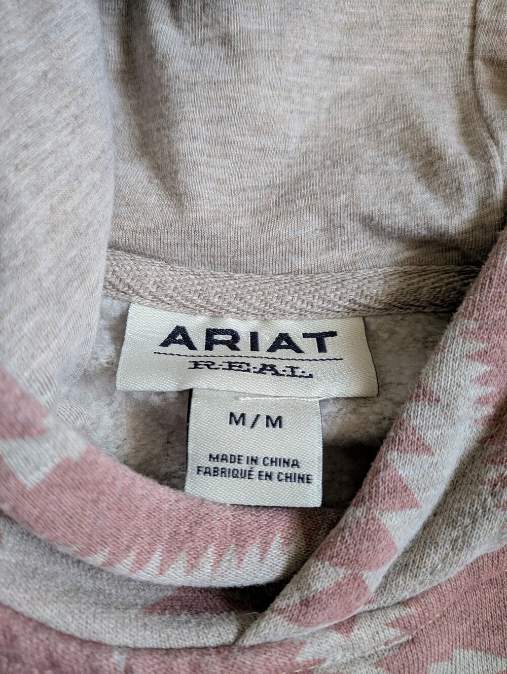 Ariat Real Southwest Aztec Cotton Blend Logo Pullover Hoodie Women's M - Picture 3 of 8